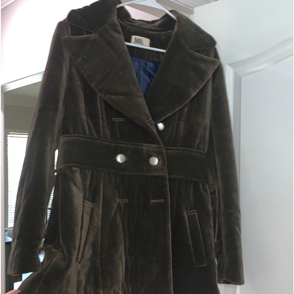 Vaute Couture Pea Coat • size M • wind and rain-resistant velvet material